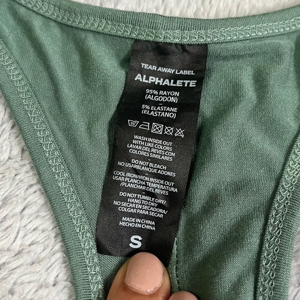 ALPHALETE Green Tank Top Size S - Picture 4 of 4